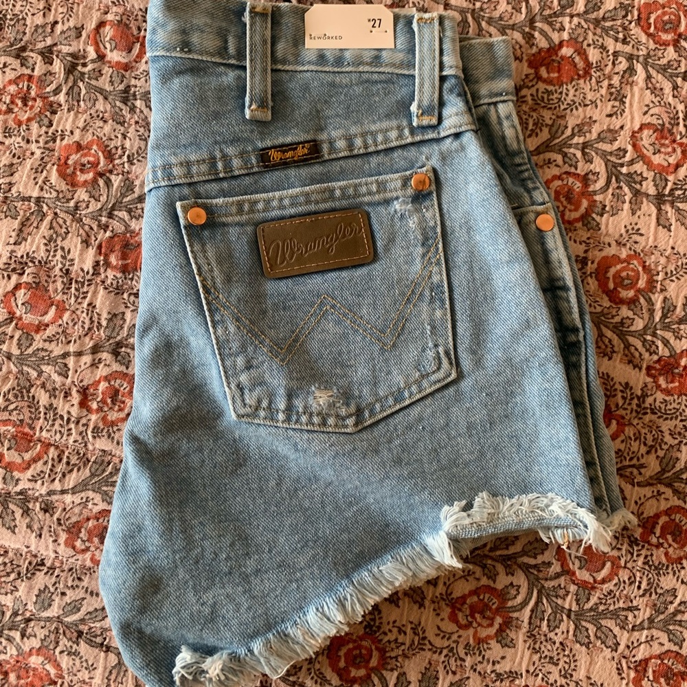 Wrangler re-worked jean shorts- size 27- never been worn